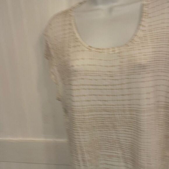 Nue Option beige/white lightweight shirt size XL - Picture 2 of 6